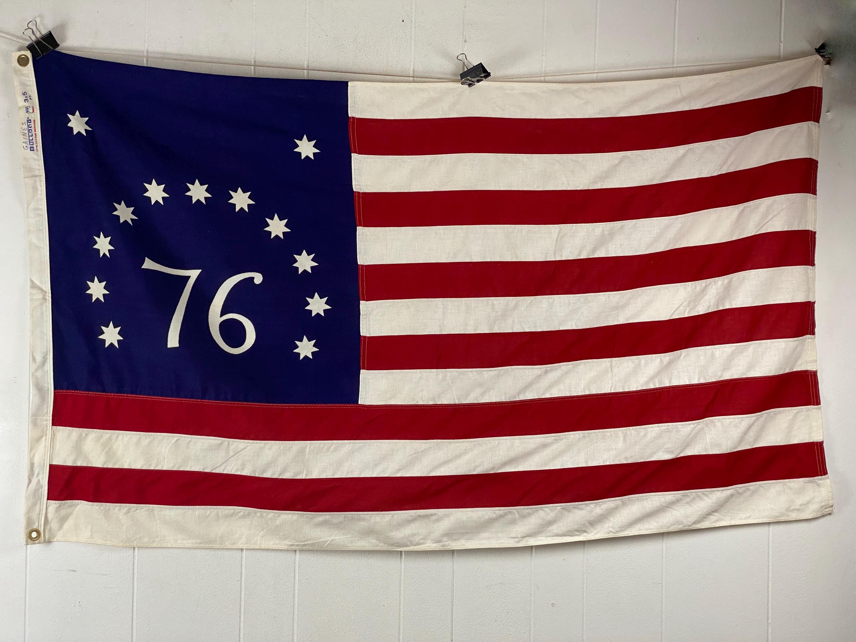 １９７６星条旗。 Vintage Flag, 1976 Flag, American Flag, U.S. Flag, Bi-centennial