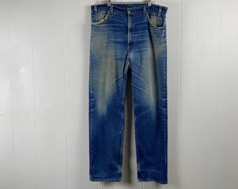 Vintage Levis, size 40 X 34.5, vintage pants, vintage jeans, 1980s jeans, Levis 305 jeans, denim pants, distressed denim, vintage clothing