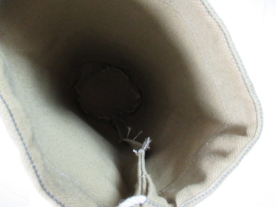 Vintage bag, small bag, 1940s bag, Army bag, canv… - image 6