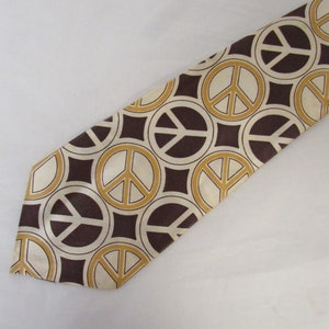 Vintage stropdas vintage stropdas, tekenen van de vrede, jaren 1960 stropdas, tegencultuur stropdas, hippie stropdas, vintage kleding