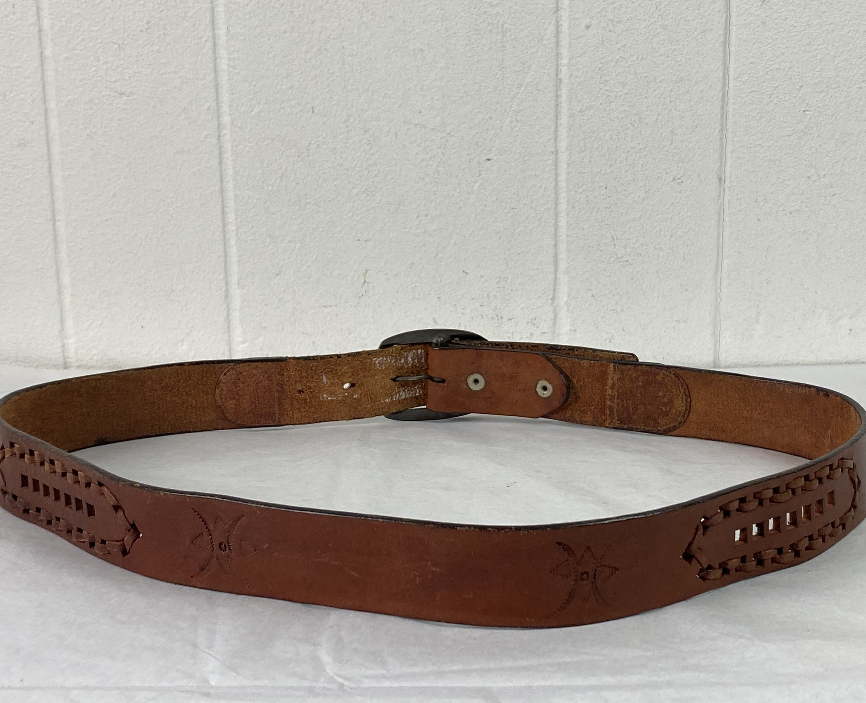 Vintage Belt, Levis Belt, 1970s Belt, Leather Belt, Brown