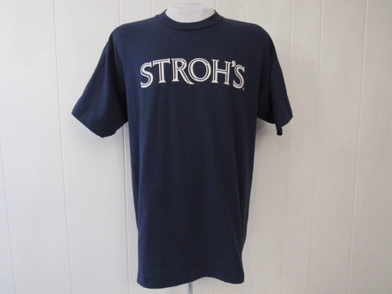 Vintage t shirt, Detroit t shirt, Stroh's beer t s