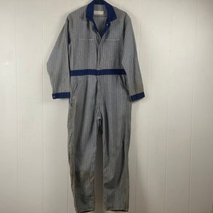 Vintage coveralls, size medium, vintage workwear, HBT coveralls, 1960s coveralls, vintage workwear, size 42, vintage clothing