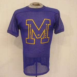 Vintage t shirt, 1970s t shirt, U of M t-shirt, Michigan t shirt, mesh t shirt, vintage clothing, medium image 1