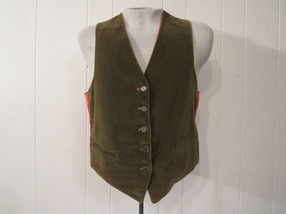 Vintage vest, 1950s vest, vintage clothing, revers