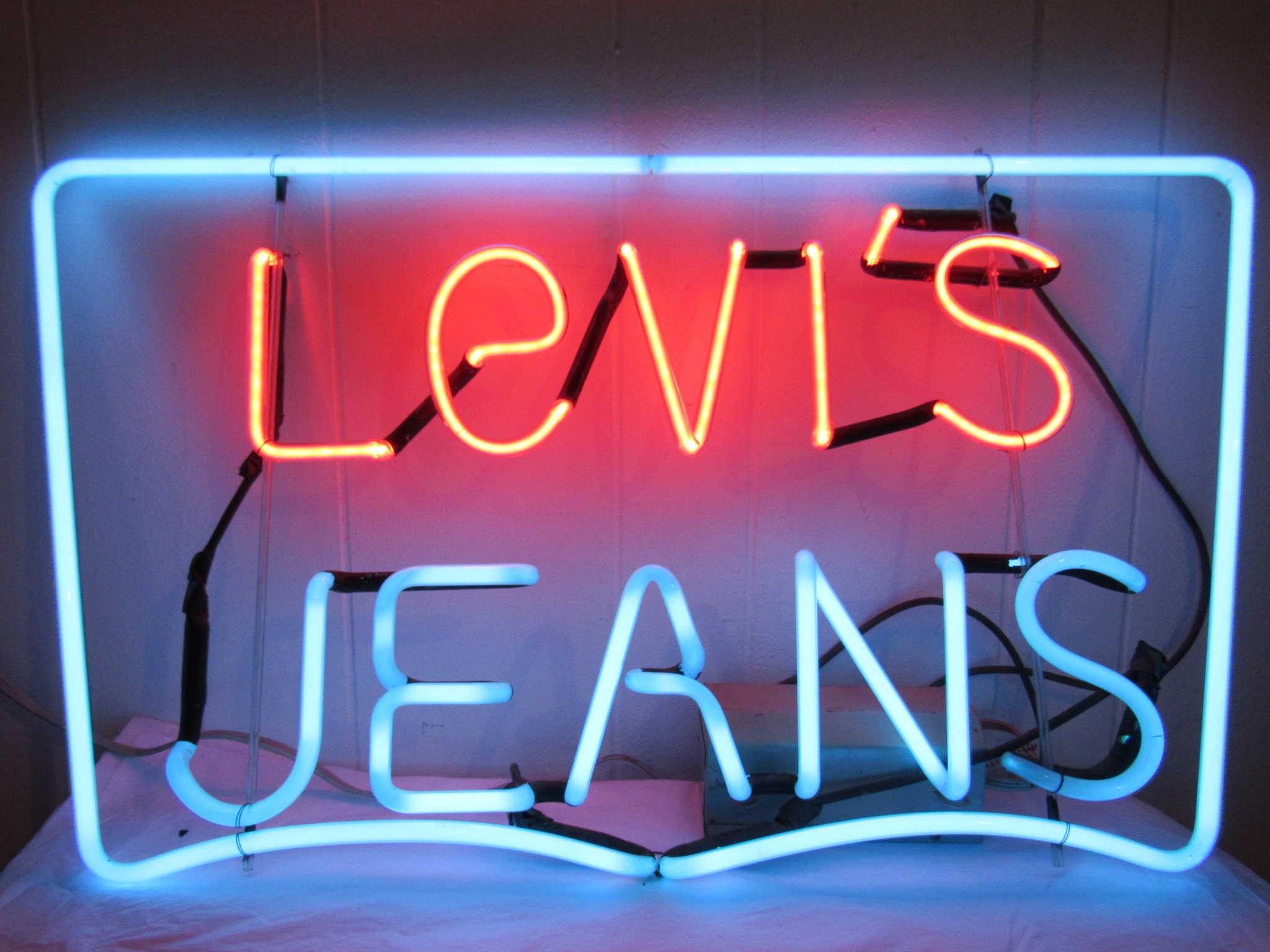 Vintage Levi's Sign Neon Levi's Sign 1970s Neon - Etsy