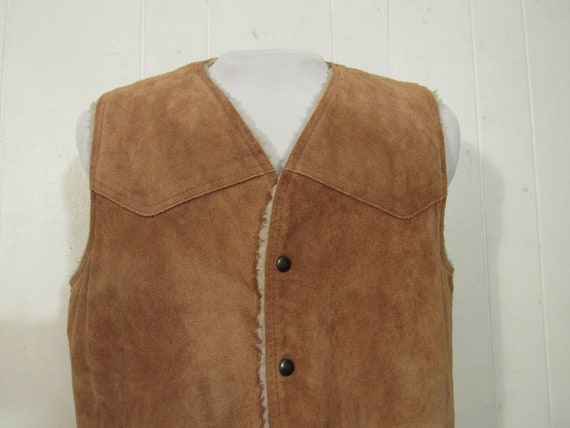 Vintage  vest, suede leather vest, cowboy vest, w… - image 2