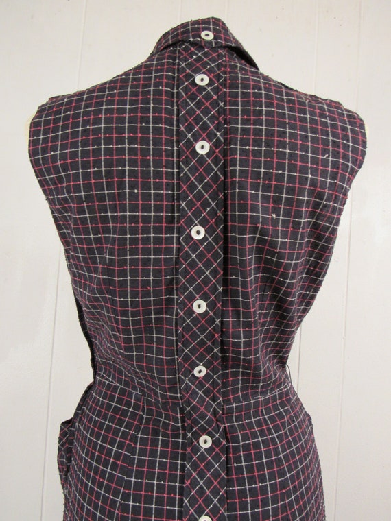 Vintage dress, 1950s dress, size small, plaid dre… - image 6
