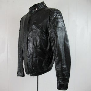 Vintage Jacke, Motorradjacke, Lederjacke, Brooks Leder, Road Warrior, 1980er Biker Jacke, Vintage Kleidung, Größe 42, Größe medium