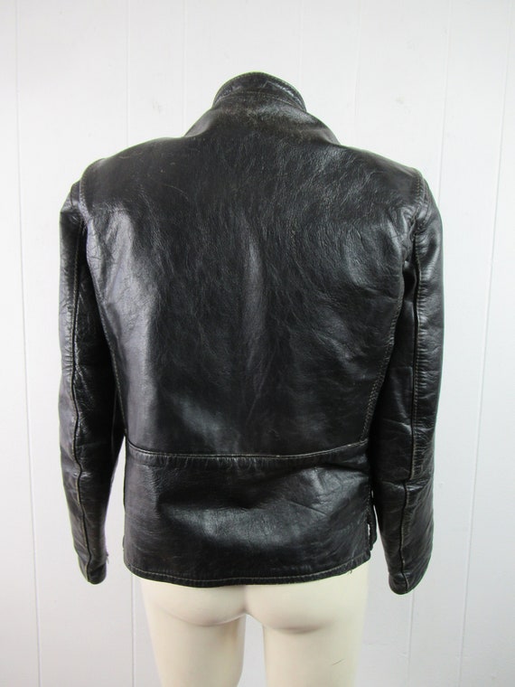 Women's leather jacket, vintage motorcycle jacket… - image 5