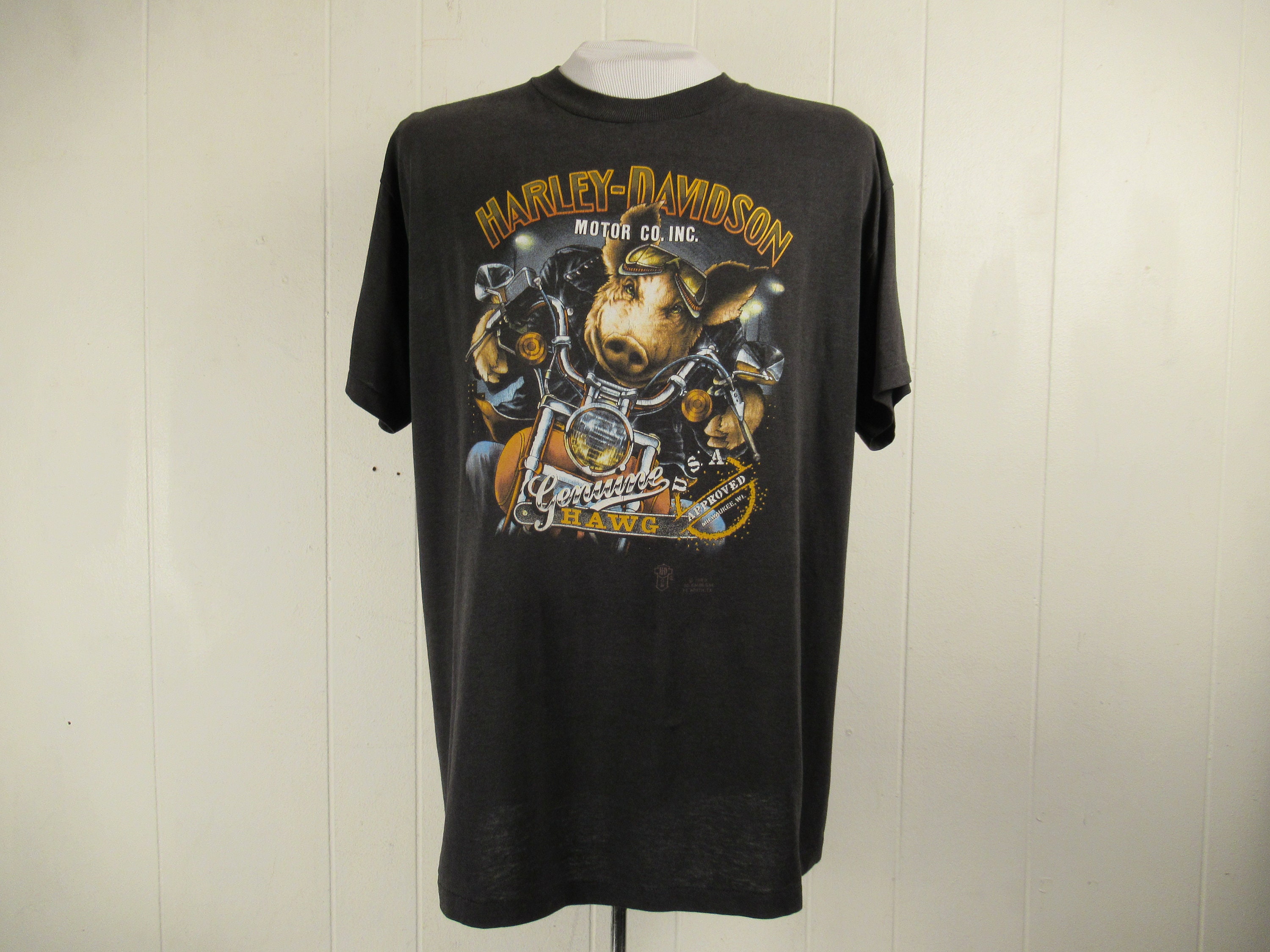 Vintage T Shirt, 3D Emblem, Hawg T Shirt, Harley T Shirt Vintage T Shirt, 3D Emblem, Hawg T Shirt, Harley T Shirt