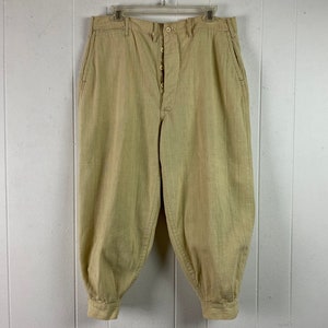 Vintage pants, 1920s pants, vintage breeches, linen pants, great Gatsby pants, golf pants, 1930 breeches, vintage clothing, size 34