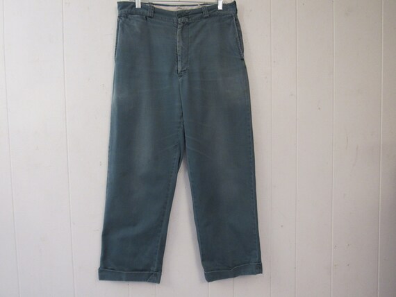 Vintage pants, work pants, 1950s pants, cotton pan