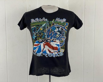 The Who Tシャツ Sサイズ ブラック ヴィンテージTシャツ、Sサイズ、ザ・フーTシャツ、1970年代Tシャツ