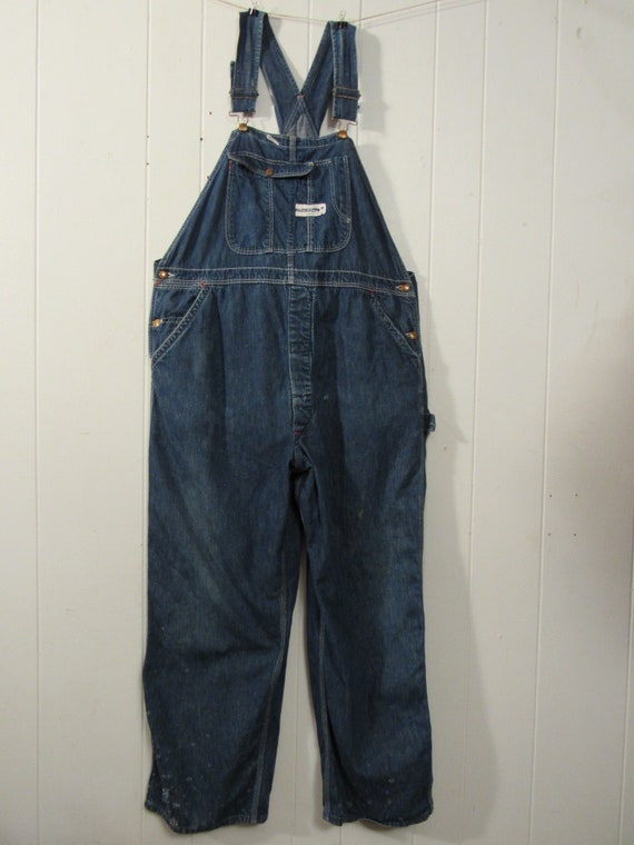 【DEAD】50s-60s MW POWRHOUSE DENIM OVERALL Vintage Overalls, Denim Overalls, 1950s Denim Overalls, Powr House