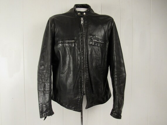 Vintage leather jacket, size 46, motorcycle jacket