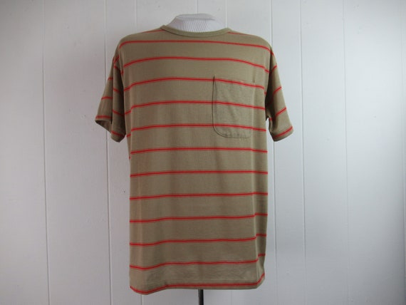 Vintage t shirt, 1980s t shirt, striped t shirt, C