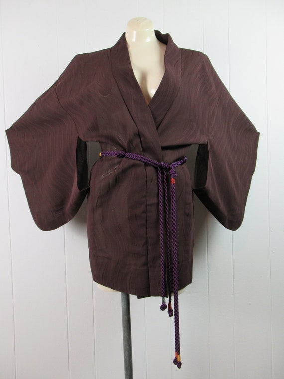 Vintage kimono jacket, short kimono, 1950s Asian … - image 3