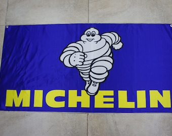 Michelin Tyre Flag For Collector Limited Editon Hand Made