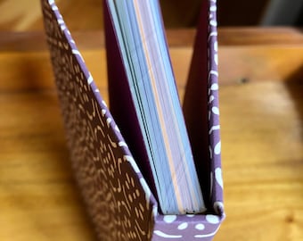 A6 small purple blank page notebook ref 95