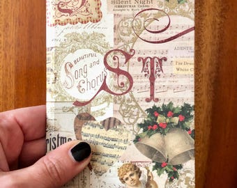 Small lined Christmas notebook ref 175