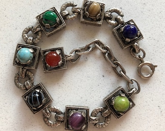 Vintage Miracle Naturalistic Design Faux Gemstone Adjustable