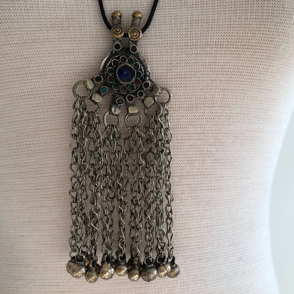 Tribal pendant, Waziri bell pendant, ethnic jewellery, boho necklace