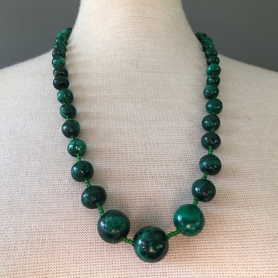 Malachite Bead Necklace - Carus Jewellery