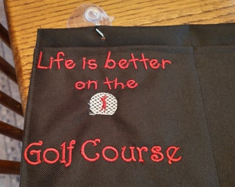 golf cart accessory, organizer , golf saying