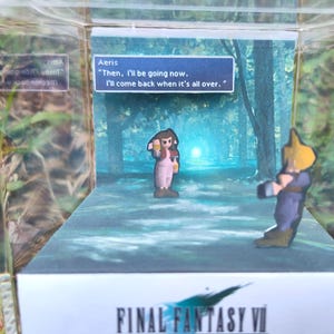 DIY Final Fantasy VII 7 Clear Cube Diorama Aerith Sleeping Forest Cloud Aeris Shadow Box Cubic Crafting Project Do It Yourself Kit