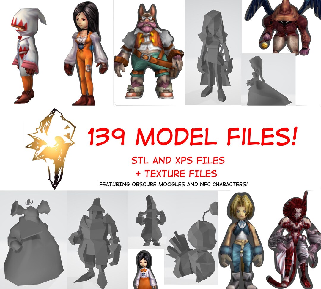 Final Fantasy Ix 9 Polygon 3d Stl Xps Files Digital Download Unique ...