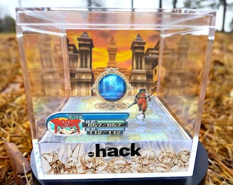 Diorama de cubo de cometa Dot Hack .hack, exhibición de regalo