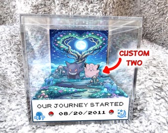 Custom Pokemon Cube Display Anniversary Gift Wedding Marriage Valentines Day