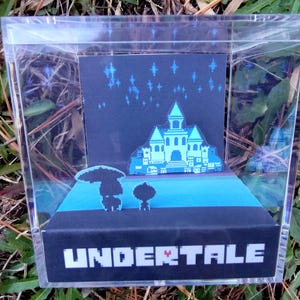 Undertale Kub Vattenfall Slott Diorama Gåva för Gamer