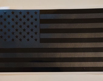 All Black American Flags Vinyl Decal Sticker Tactical Military Black Out Multiple Sizes cj tj jk yj xj USA