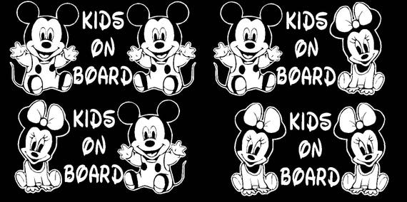 Baby On Board Mickey Minnie Mouse Kids Decal Car Truck Laptop Etsy Baby On Board Mickey Minnie Mouse Kids Decal Car Truck Laptop Etsy