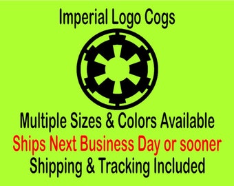 Imperial Logo Cog Vinyl Decal Star Wars Empire Sticker cosplay FREE SHIPPING Multiple Sizes Colors car truck window laptop cellphone tumbler