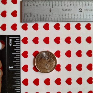 Mini Heart Sticker Sheet 6MM 1/4 inch Small Stickers 162 Miniature Hearts Tiny Hearts for Calendar Tablet Journal Planner Scrapbook Cute