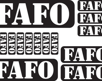 FAFO Vinyl Decal Sheet F* Around Find Out 2nd Amendment helmet military sticker Multiple Colors great for cellphone laptop tumbler windows