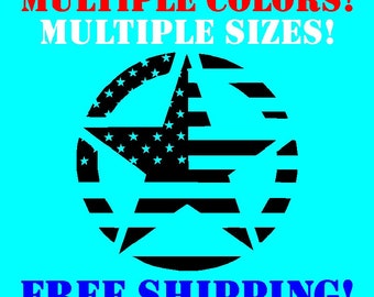 Army Star Decal USA Flag American Vinyl Sticker Multiple Sizes Colors FREE SHIPPING Sniper Military Black Out Hood Door Cooler