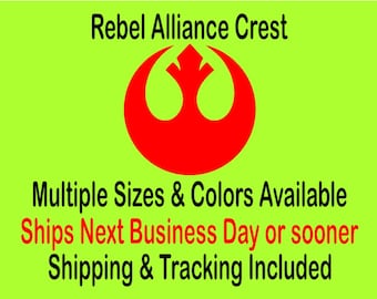 Rebel Alliance Logo Vinyl Decal Star Wars Cosplay X wing Helmets Multiple Sizes Colors truck window laptop cellphone tumbler sticker cooler