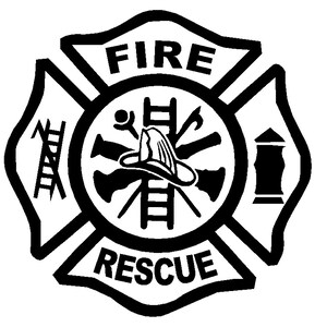 Fire EMT Rescue Firefighter Maltese Cross Vinyl Decal Custom Sticker FREE US SHIPping Multiple Colors truck window laptop tumbler cooler