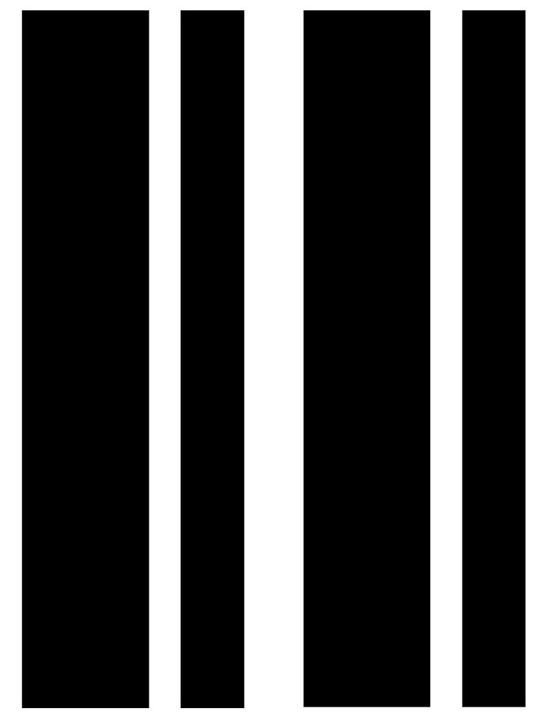 Universella 4-1-2 Racing Hash Fender Stripe Set Vinyldekaler bild 4