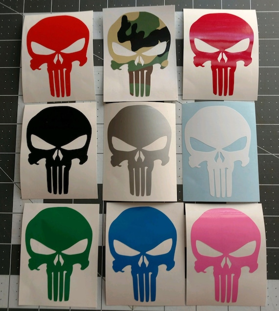 PUNISHER Multiple Colors Car Decal Sticker