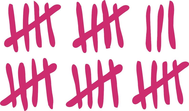 Tally Marks Decal Hash Marks Sticker Silence Dr Who Star Wars Helmet ...