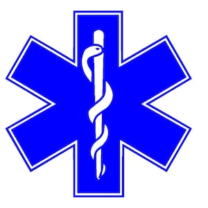 Star of Life Vinyl Decal Sticker Paramedic Fire Dept Rescue Firefighter emt emr ems FREE US SHIPping Multiple Colors custom window cooler