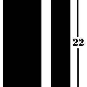 Universella 4-1-2 Racing Hash Fender Stripe Set Vinyldekaler bild 3