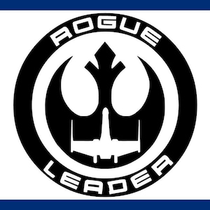 Calcomanía de Star Wars Rogue Leader, símbolo de llamada de escuadrón, pegatina de vinilo