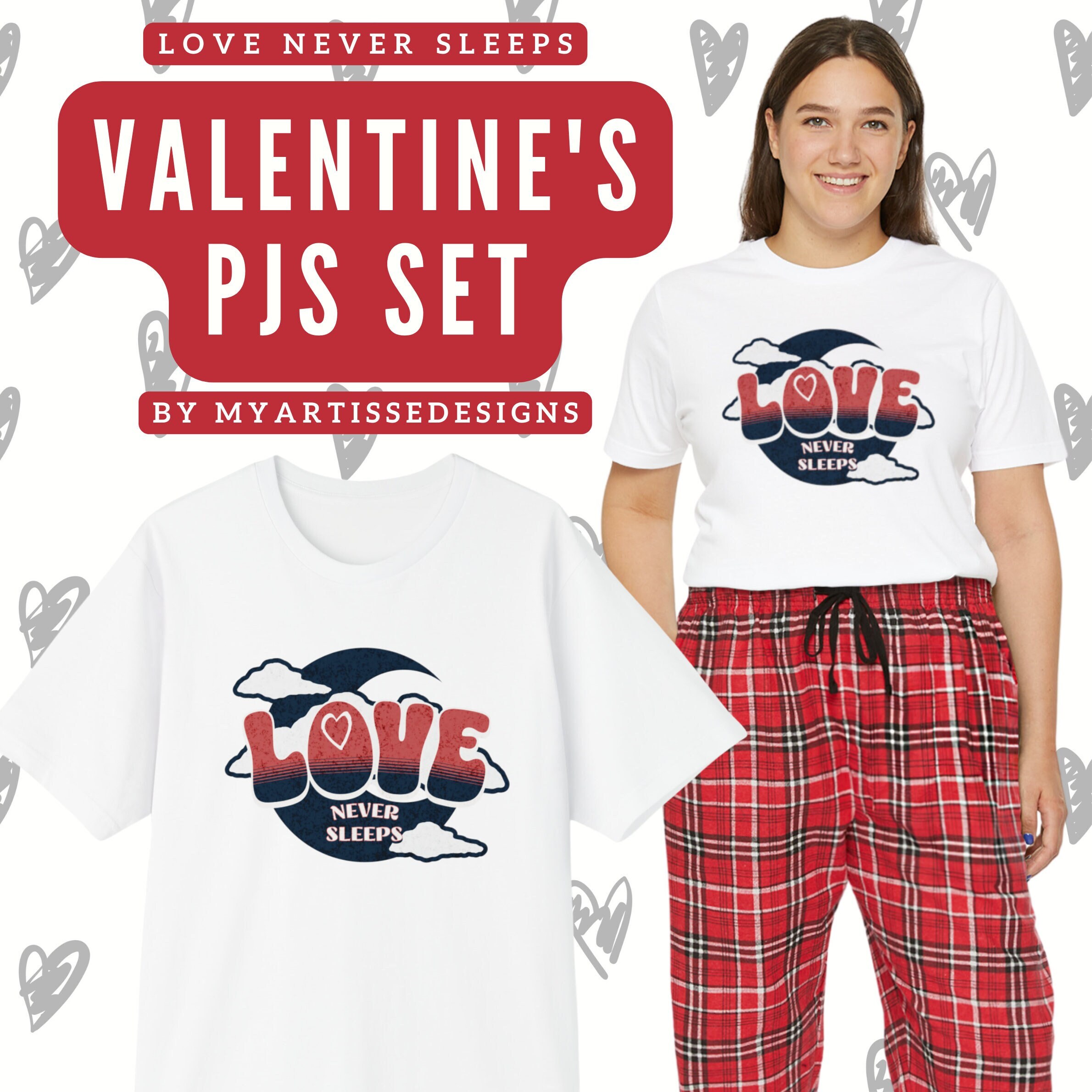 Valentines day pyjamas hot sale