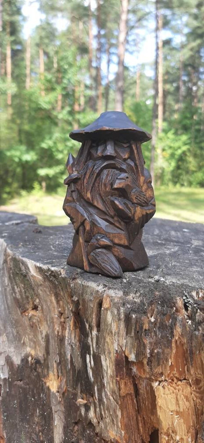 Norse God Odin Wooden Figure Odin statue | Etsy